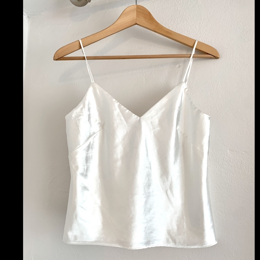 White silky camisole
